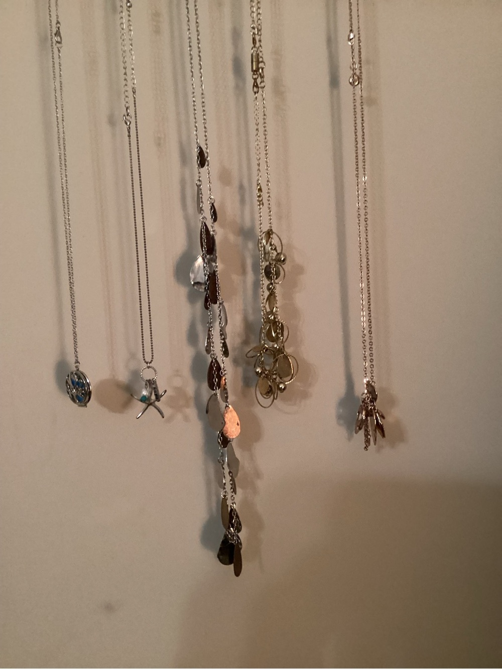 Sterling and Gold-Tone Mixed Pendant Necklace Set - Silver and Gold